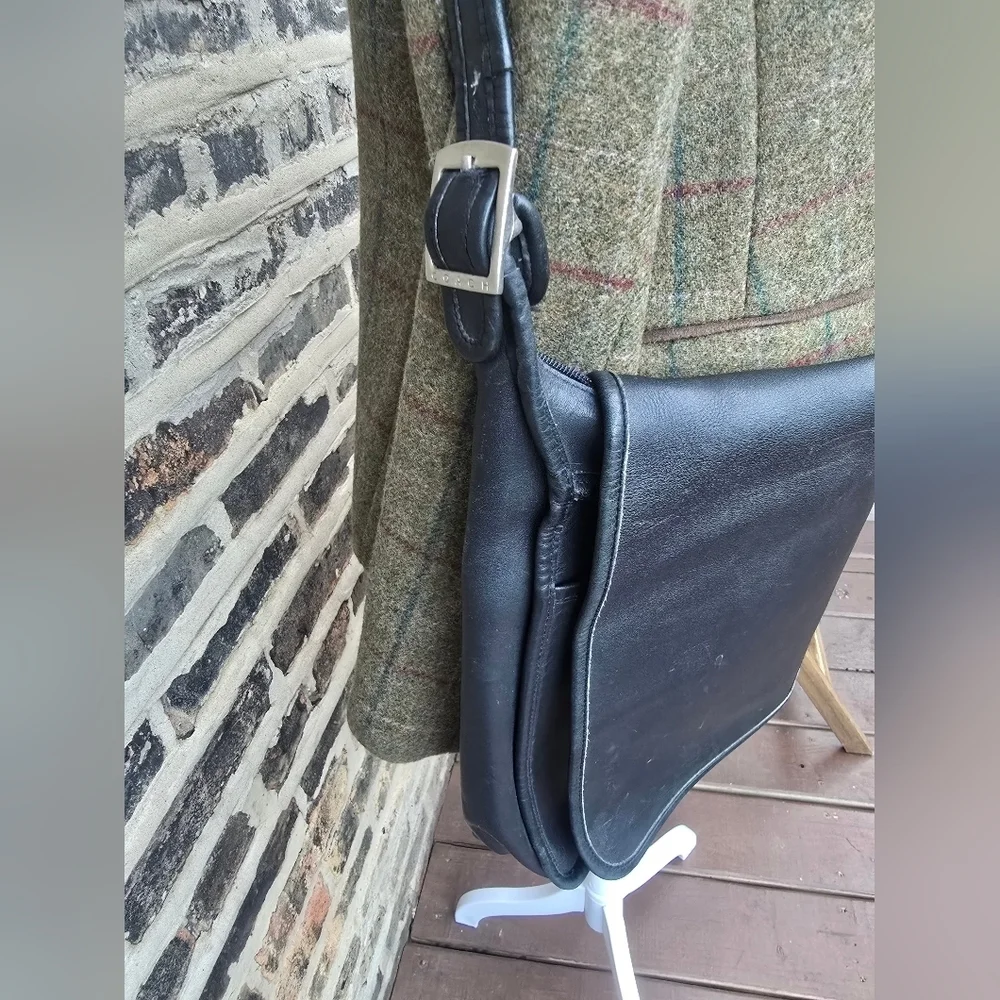 Coach Black Leather Messenger Bag
